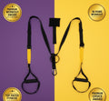 Flexora Suspension Trainer TRX system with adjustable straps and handles for full-body strength and resistance training.
