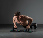 Flexora push-up board system with multiple grip positions for full upper body workout, shown in the image.